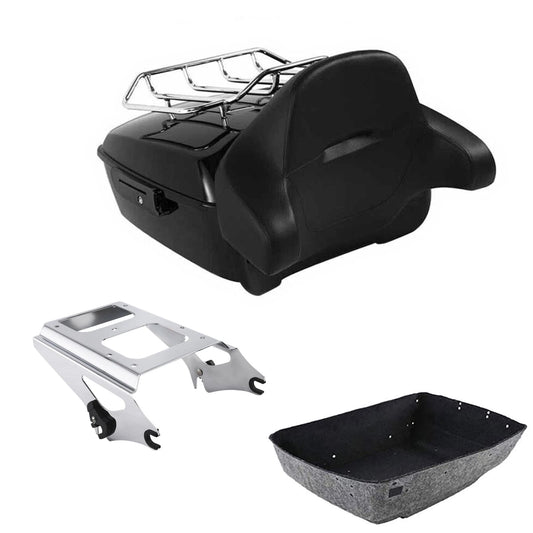King Tour Trunk Luggage Backrest Mounting Rack Fit For Harley Touring 2009-2013