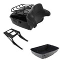 King Trunk Backrest Rack Mount Fit For Harley Fatboy 2008-2017