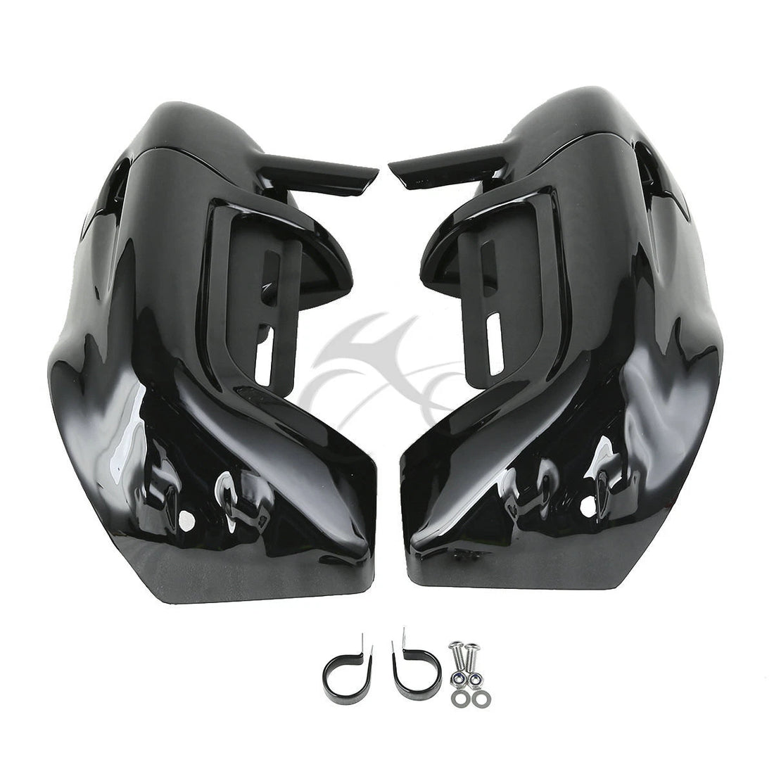 Vivid Black Lower Vented Fairings Fit For Harley Touring Electra Glide 1983-2013