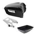 King Trunk Luggage Chrome Two Up Mount Rack Fit For Harley Street Glide 2014-26