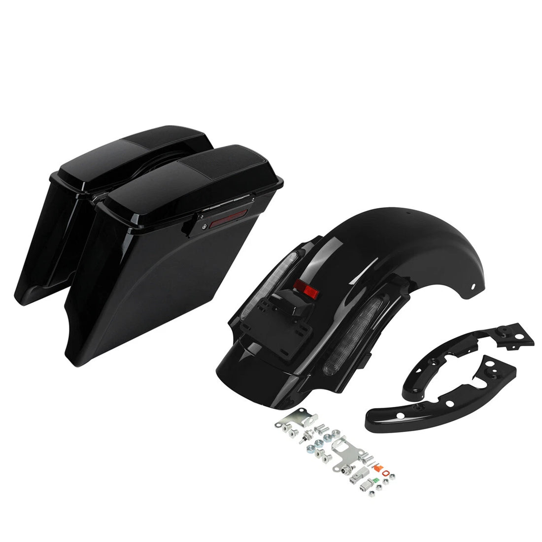 5" Stretched Saddlebags 6X9" Speaker Lid & Fender Fit For Harley Road King 09-13