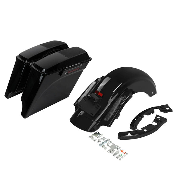 5" Stretched Saddlebags 6X9" Speaker Lid & Fender Fit For Harley Road King 09-13