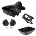 King Trunk Mount Rack Speakers Backrest Fit For Harley Touring Road Glide 14-26