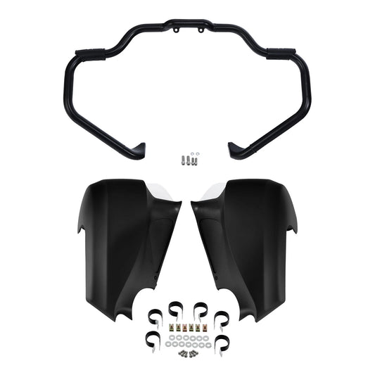 Mustache Engine Guard & Lower Vented Fairings Fit For Indian Chieftain 14-2018