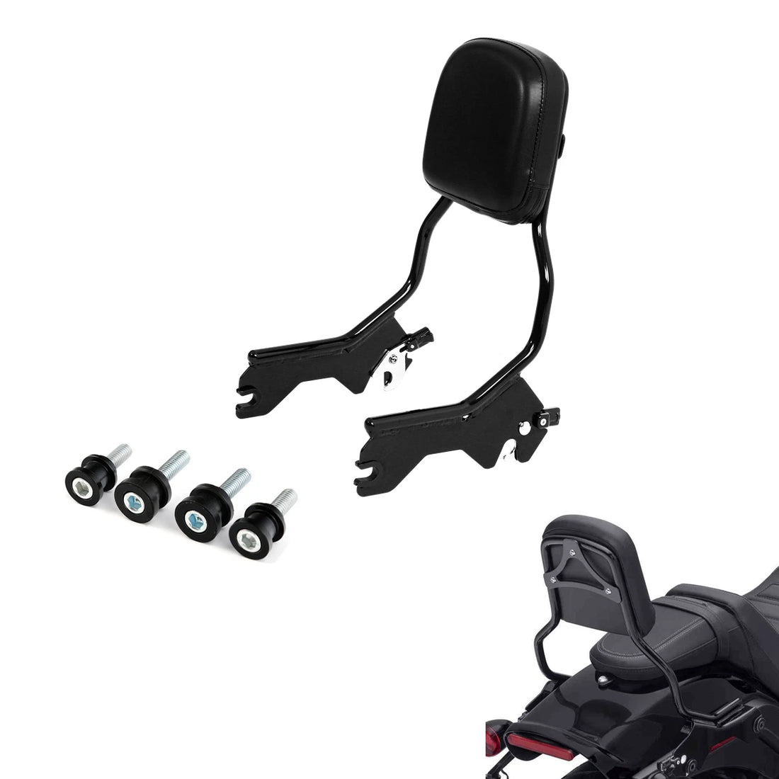 Sissy Bar Backrest & Docking Hardware Fit For Harley Softail Street Bob 18-25