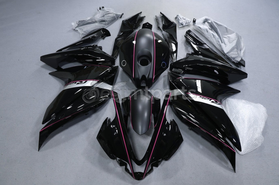 Black & Pink Fairing Kit+Bolts For Yamaha YZF R125 2008-2013, 14-18 Matte Glossy