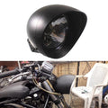 Motorcycle Black Front Bullet Headlight For Harley Cruise Honda Steed Shadow