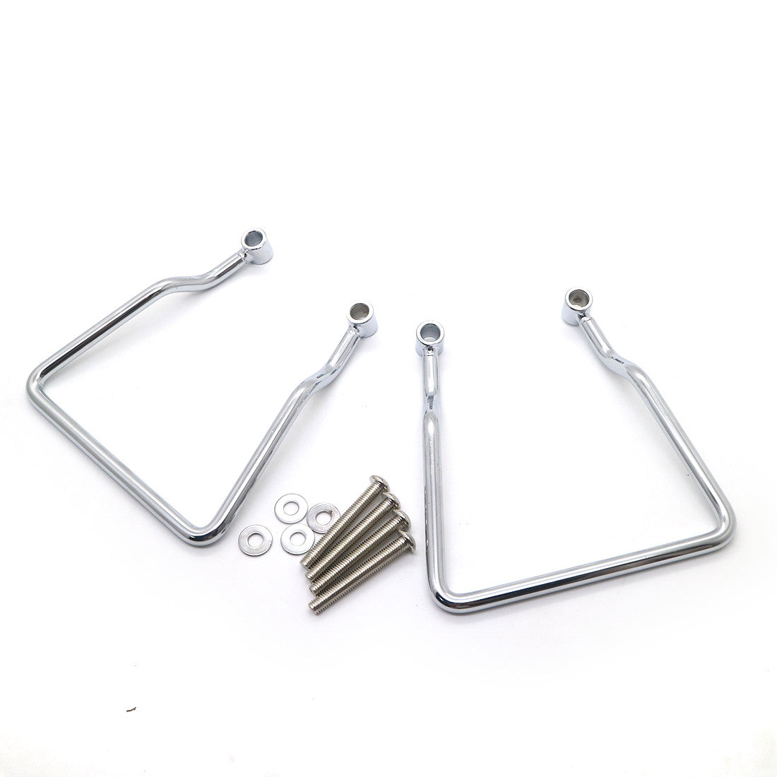 Chrome 9.5cm Saddle bag Support Bar Mount Bracket For Honda Shadow VLX 600 90-96