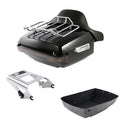 King Tour Trunk Backrest LED Tail Light Rack Mount Fit For Harley Touring '09-13