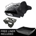 Chopped Trunk Backrest Rack Solo Mount Fit For Harley Road Street Glide 2014-26