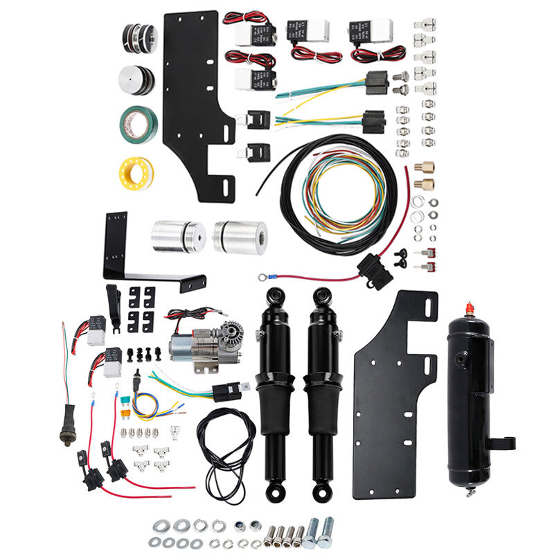 Front Air Ride Lowering Kit Rear Suspension Tank Fit For Harley Touring 14-2023