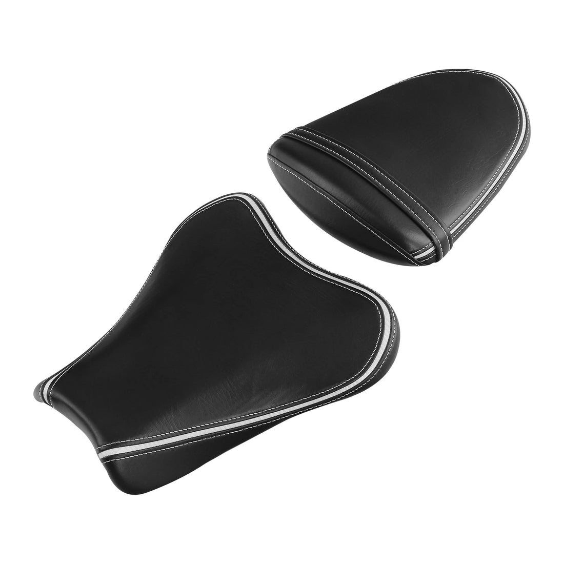 Black+White Driver Passenger Seat Cushion Fit For Suzuki GSXR1000 2005-2006