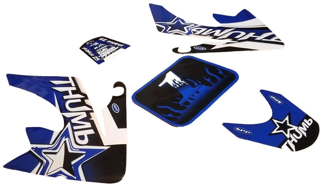 Dirt Pit Bike Blue Thumbstar Decal Stickers For Honda XR50 CRF50 90CC SSR Sdg