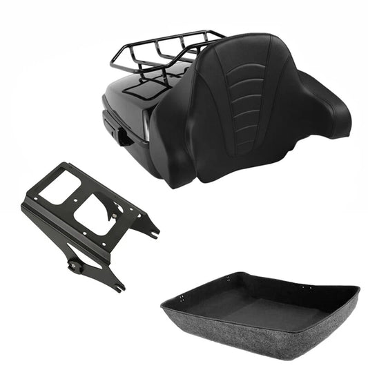 Chopped Trunk Backrest Mount Fit For Harley Touring 2009-13 Black