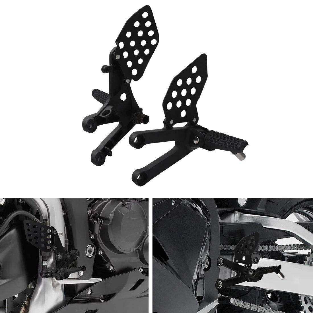 Driver Footpegs Pegs Bracket Fit For Honda CBR600RR Cbr 600 RR 2007-2025 08 09