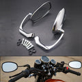 Motorcycle Chrome Retro Oval Rearview Side Mirror For GN/ CG Cafe Racer Custom
