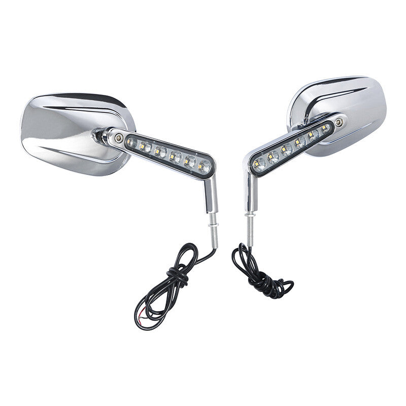 Rear View Mirrors W/ LED Turn Signals Fit For Harley V Rod Vrscf Muscle Chrome