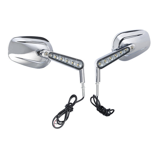 Rear View Mirrors W/ LED Turn Signals Fit For Harley V Rod Vrscf Muscle Chrome