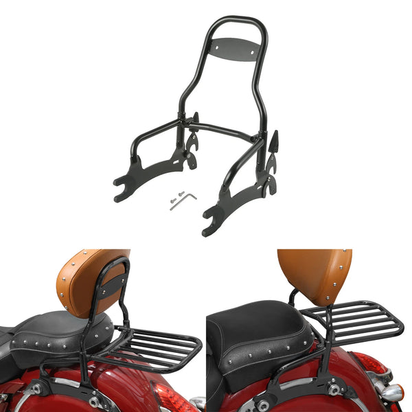 12" Rear Backrest Sissy Bar Fit For Indian Chief Vintage 14-18 Dark Horse 16-18