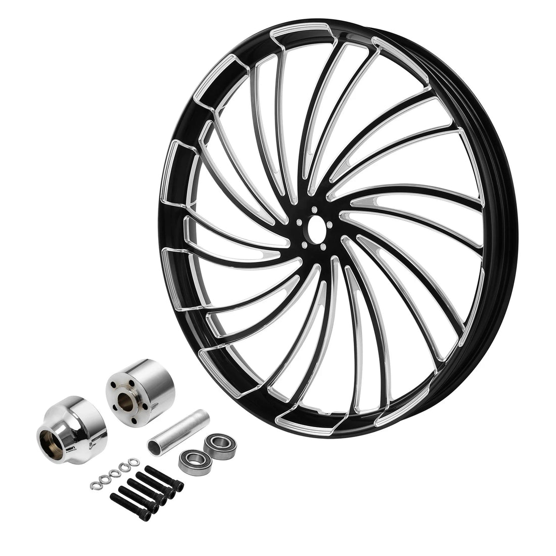 30" Front Wheel Rim Single Disc Hub Fit For Harley Electra Road Glide 2008-2024