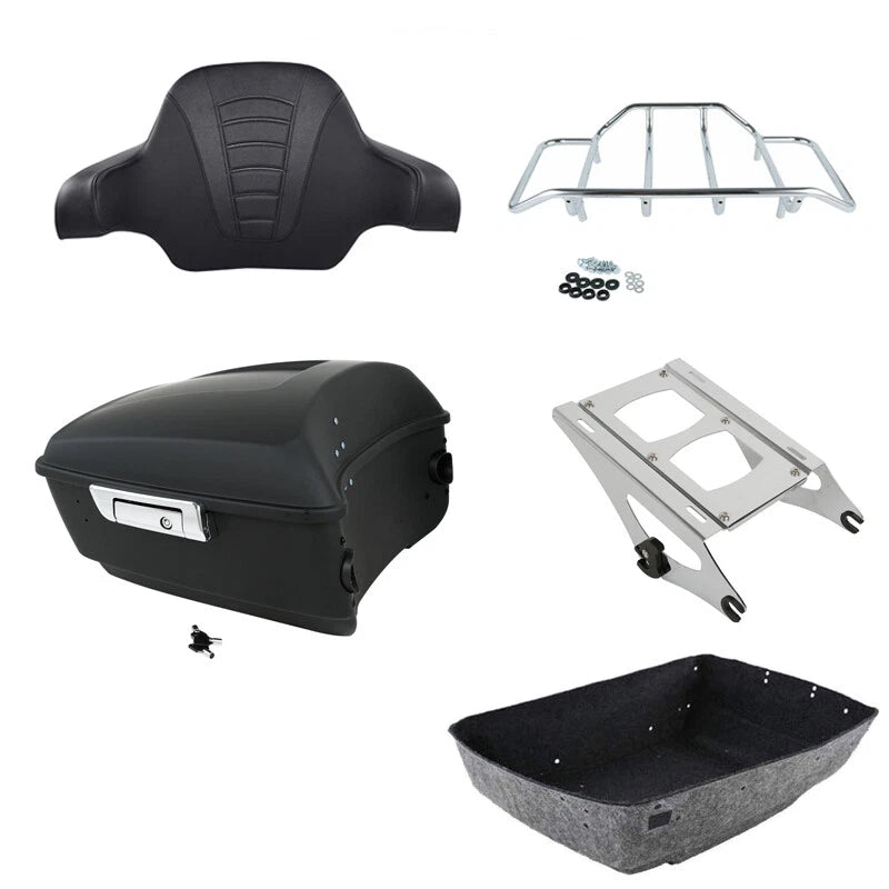 Matte King Trunk Backrest Mount Fit For Harley Touring Electra Glide 2014-2026