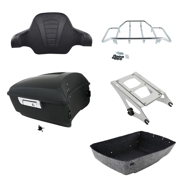 Matte King Trunk Backrest Mount Fit For Harley Touring Electra Glide 2014-2026