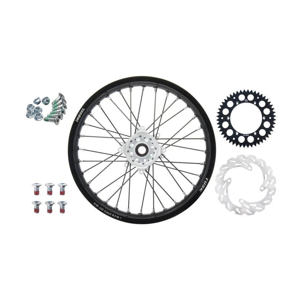 Tusk 19313301418114-7a9a77 Impact Complete Rear Wheel Package 19x2.15 Blk