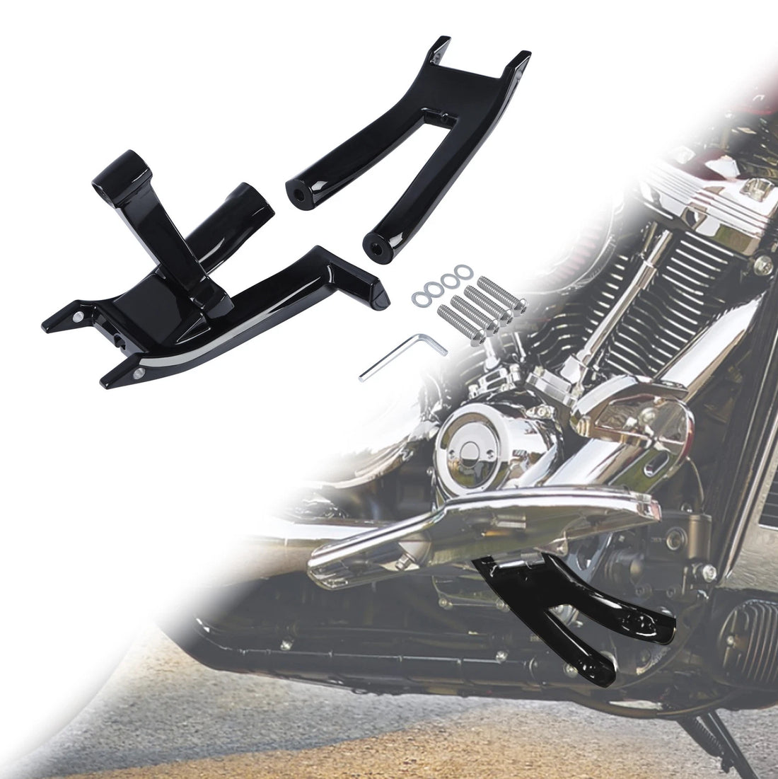 Driver Footboard Mount Bracket Kit Fit For Harley Softail Slim Deluxe Flde 18-25