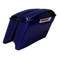 4" Stretched Saddlebags Fit For Harley Road Glide 14-Up Zephyr Blue/Black Sunglo