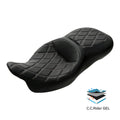 Driver & Passenger Gel Seat Fit For Harley Touring CVO Road Street Glide 2009-23