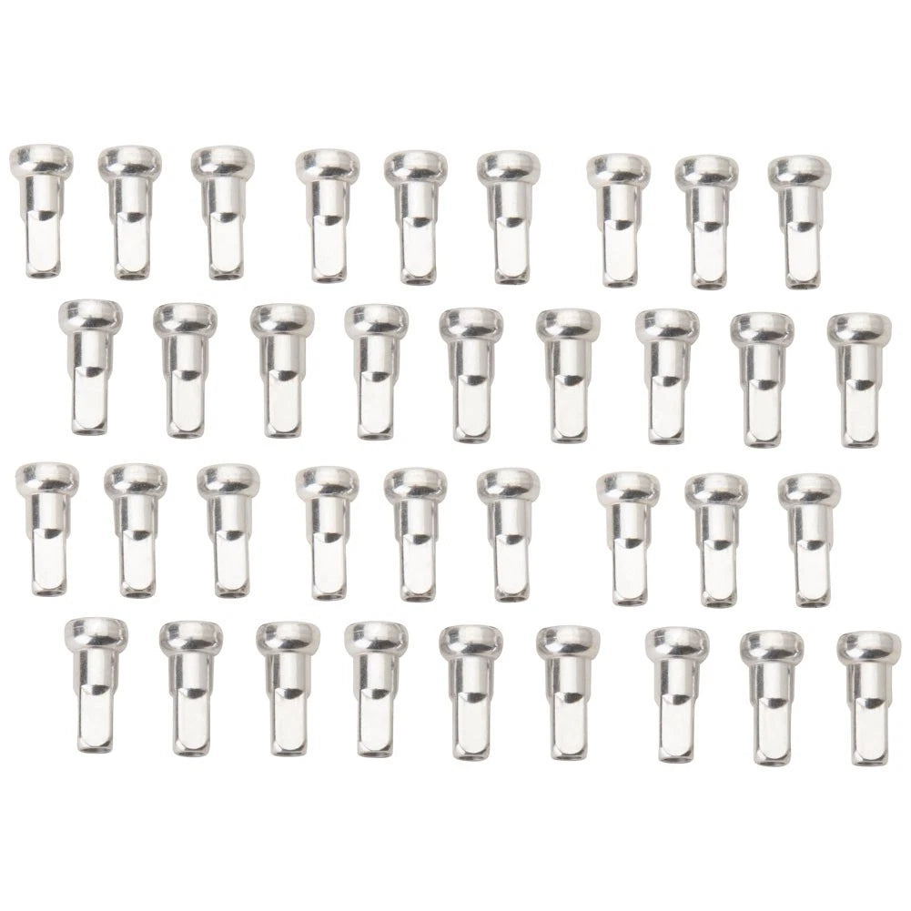 Tusk NPK-Q4-076e73-074468 Impact Wheel Replacement Spoke Nipple Kit Rear Silver