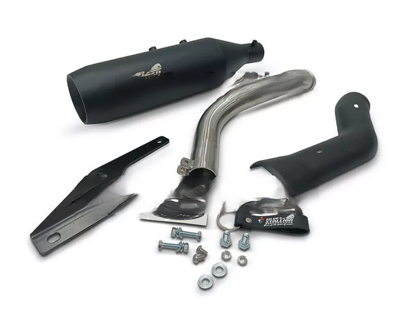 Fit For Royal Enfield New Himalayan 450 "Silver Stallion Black Exhaust Silencer"