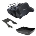 Black Chopped Trunk Pad Mount Fit For Harley Touring Electra Glide 1997-08
