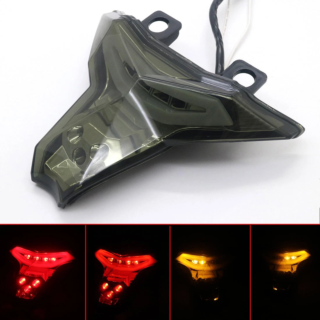 Smoke LED Tail Brake Turn Signal Light Lamp For Kawasaki Z1000 14-16 ZX10R 16-17