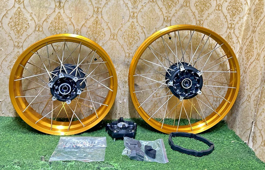 Royal Enfield Spoked Wheels Gold Tubeless Fit For Himalayan 450 @VD