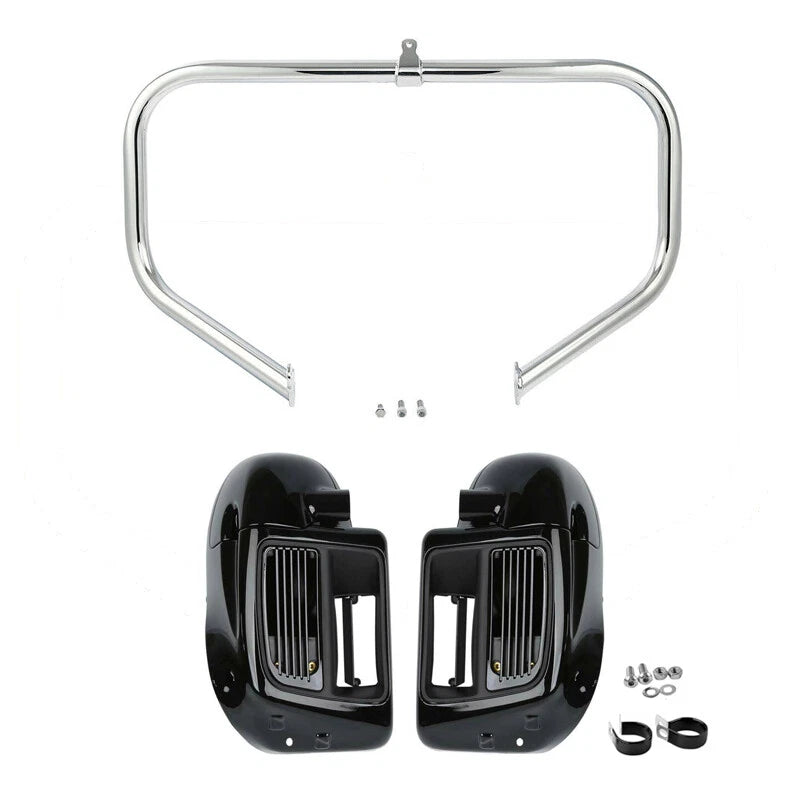Lower Vented Fairings Water-Cooled Engine Bar Fit For Harley Street Glide 14-24