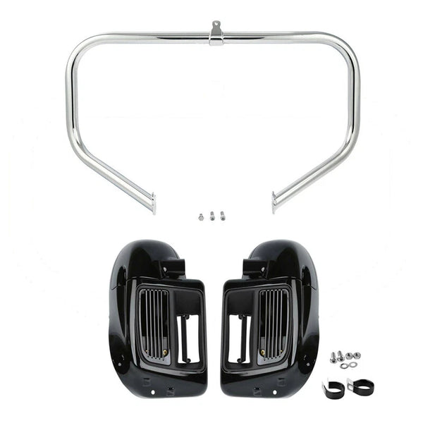 Lower Vented Fairings Water-Cooled Engine Bar Fit For Harley Street Glide 14-24