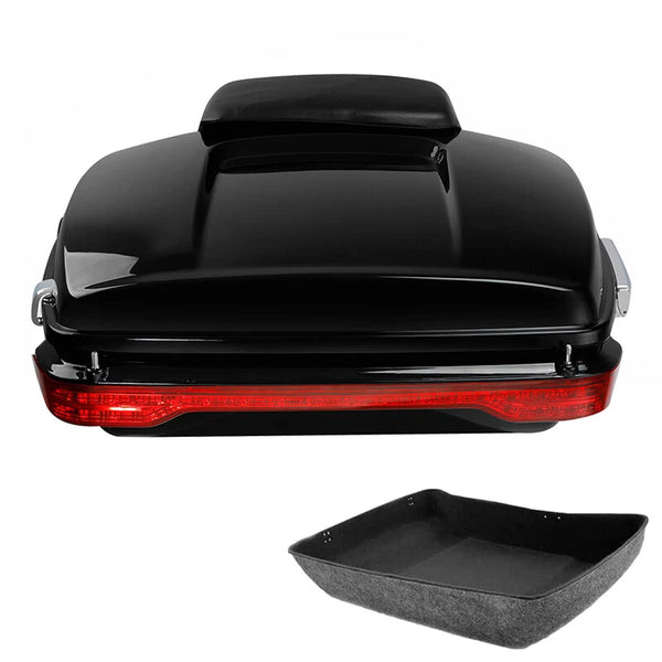 Chopped Trunk Luggage Backrest LED Tail Light Fit For Harley Road Glide 14-2026