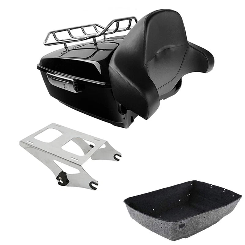 King Trunk Rack Backrest Mount Rack Fit For Harley Street Glide Touring 2014-26