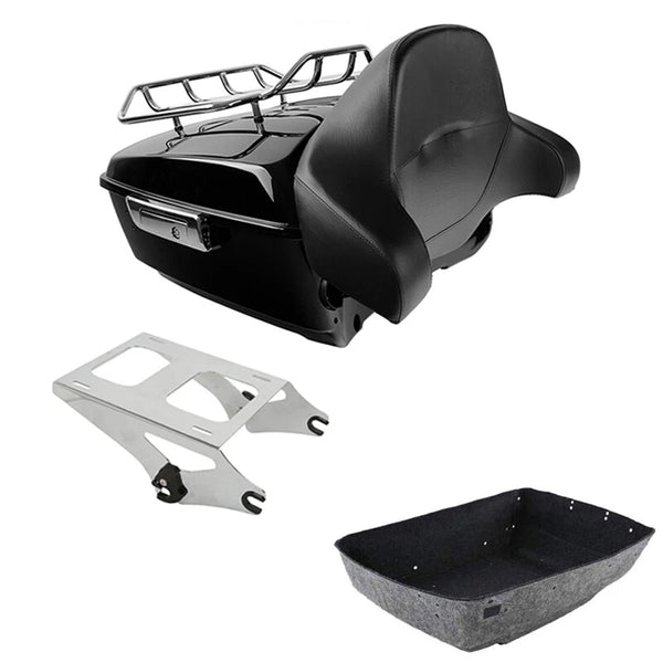 King Trunk Rack Backrest Mount Rack Fit For Harley Street Glide Touring 2014-26