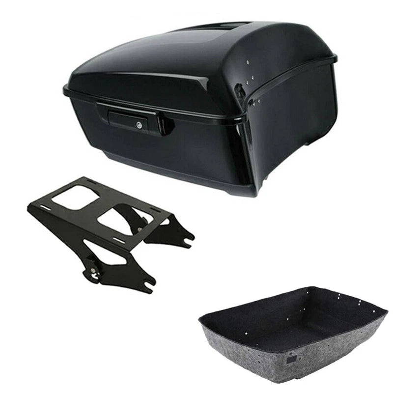 Black King Trunk Mount Rack Fit For Harley Touring Road Electra Glide 2014-2026