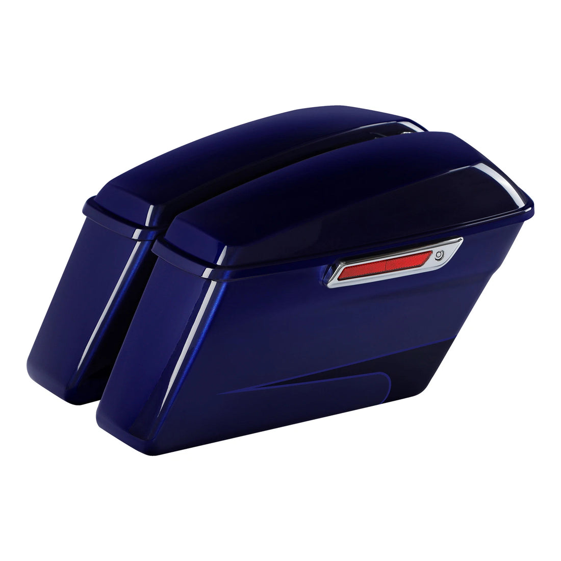 Hard Saddlebags Fit For Harley Street Road Glide 14-24 Zephyr Blue/Black Sunglo