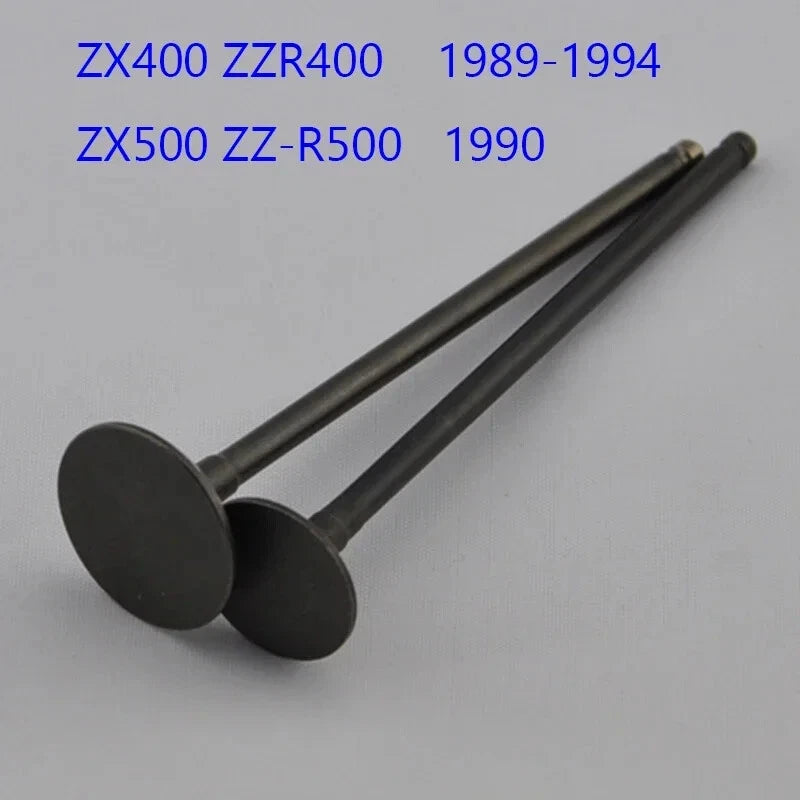 2PC Intake and Exhaust Valves for Kawasaki ZX400 ZZR400 89-94 ZX500 ZZ-R500 1990