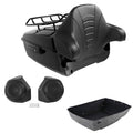 King Trunk Luggage Rack Backrest Speakers Fit For Harley Cvo Road Glide 2014-26