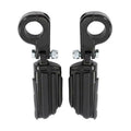 1 1/4" Black Highway Engine Guard Footpeg Footrest Mount Clamps Fit For Harley