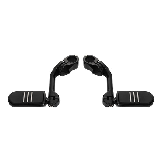 32mm Long Angled Highway Guard Bar Footpeg Peg Mount Fit For Harley Street Glide