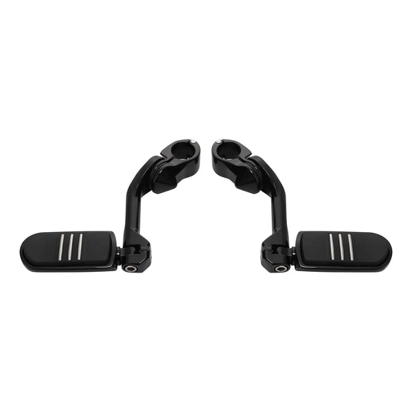32mm Long Angled Highway Guard Bar Footpeg Peg Mount Fit For Harley Street Glide