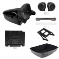 King Trunk Backrest Mount Light Speakers Plate Fit For Harley Road Glide '14-'26
