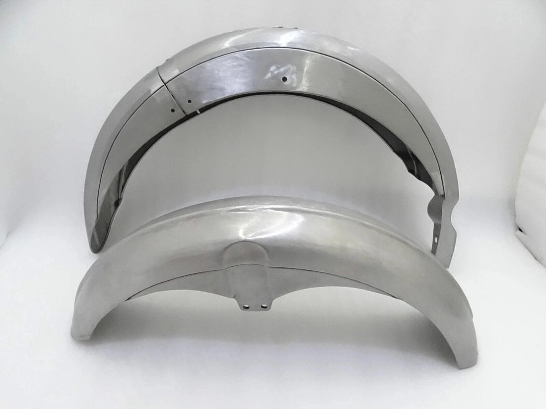 for Ajs Front And Rear Raw Steel Mudguard Set (PRE-DRILLED)