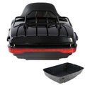 King Trunk Backrest Pad Luggage Rack LED Tail Light Fit For Harley Touring 14-26